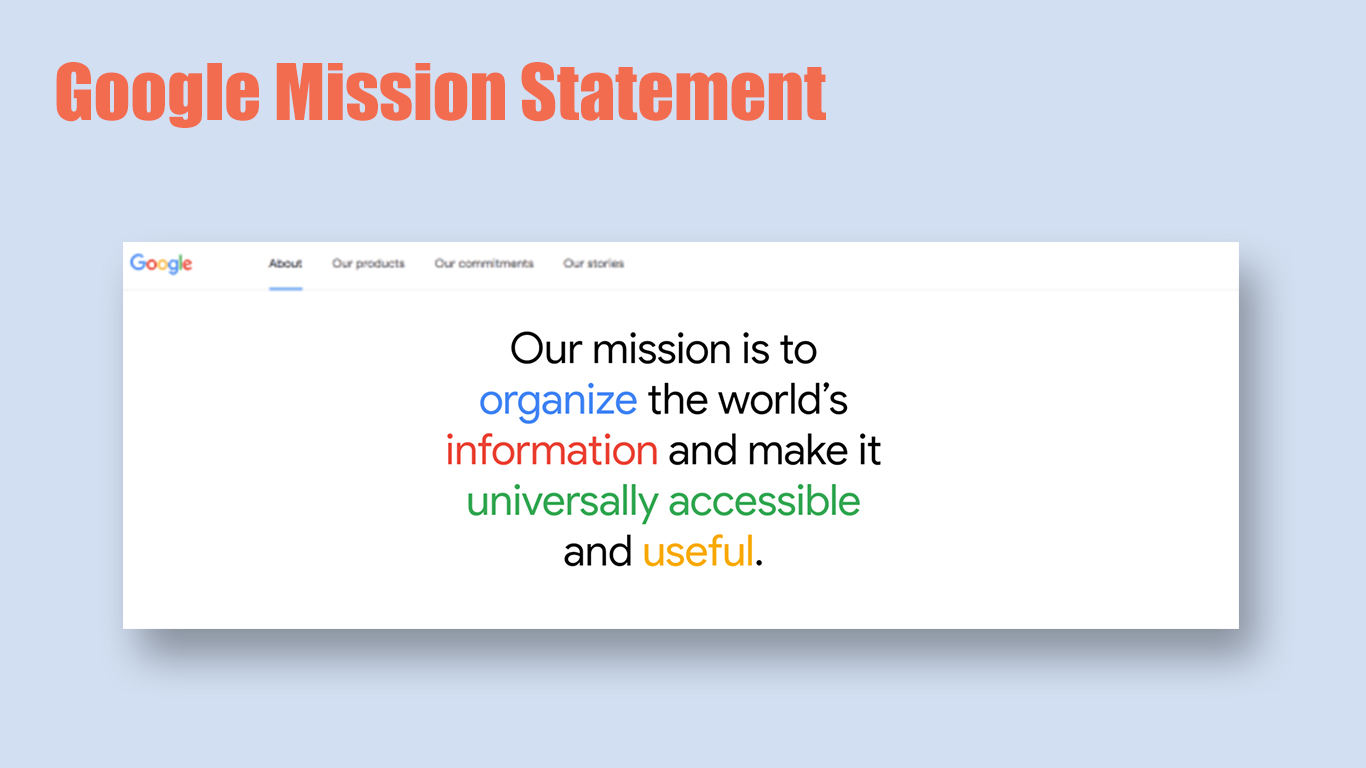 Google mission statement
