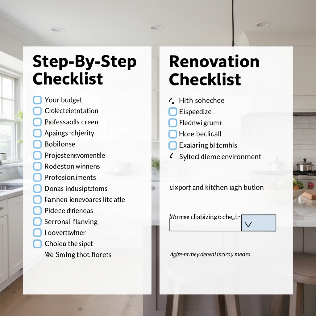 Budget Goals Timeline - Kitchen Renovation Checklist