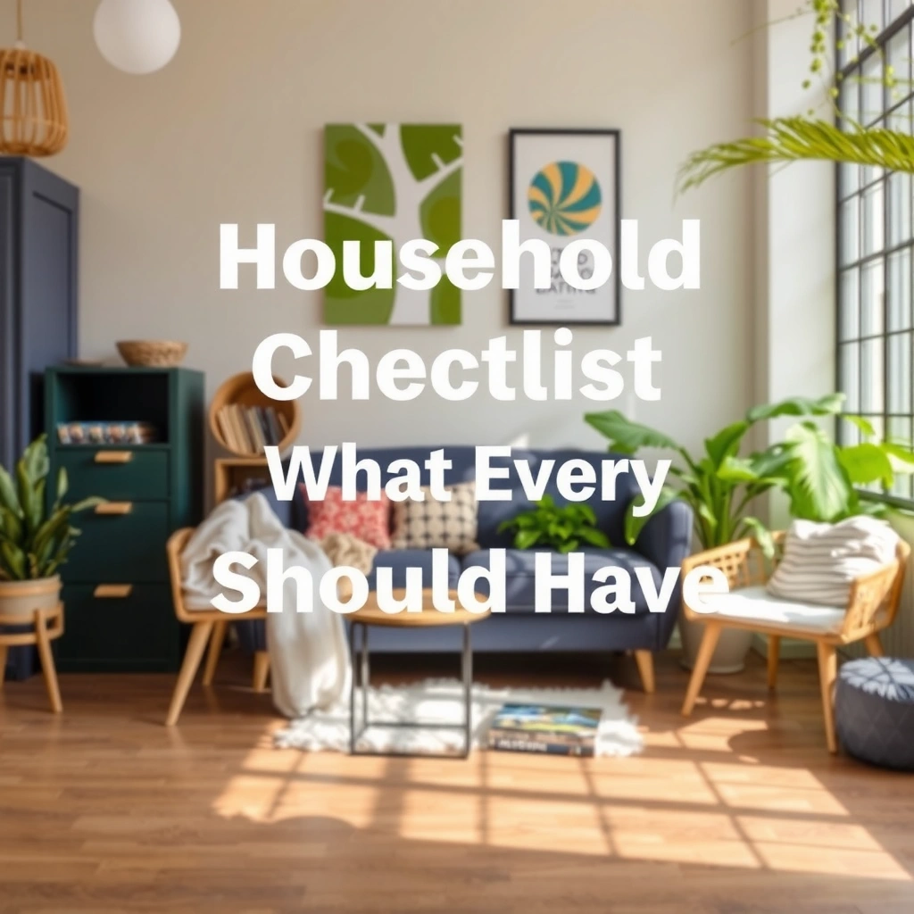 Kitchen Essentials - Household Essentials Checklist