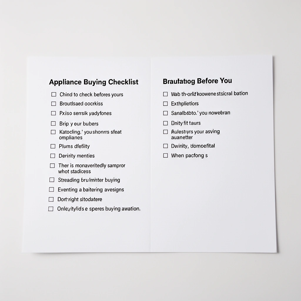 Measure First - Appliance Buying Checklist