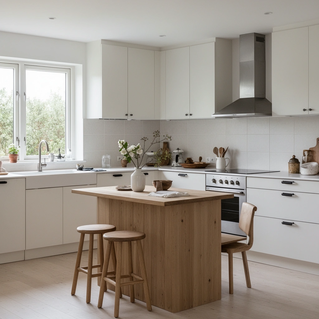 Neutral Color Palette - Scandinavian Kitchen Design