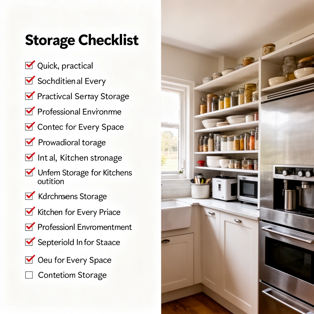 Pantry Checklist - Kitchen Storage Checklist