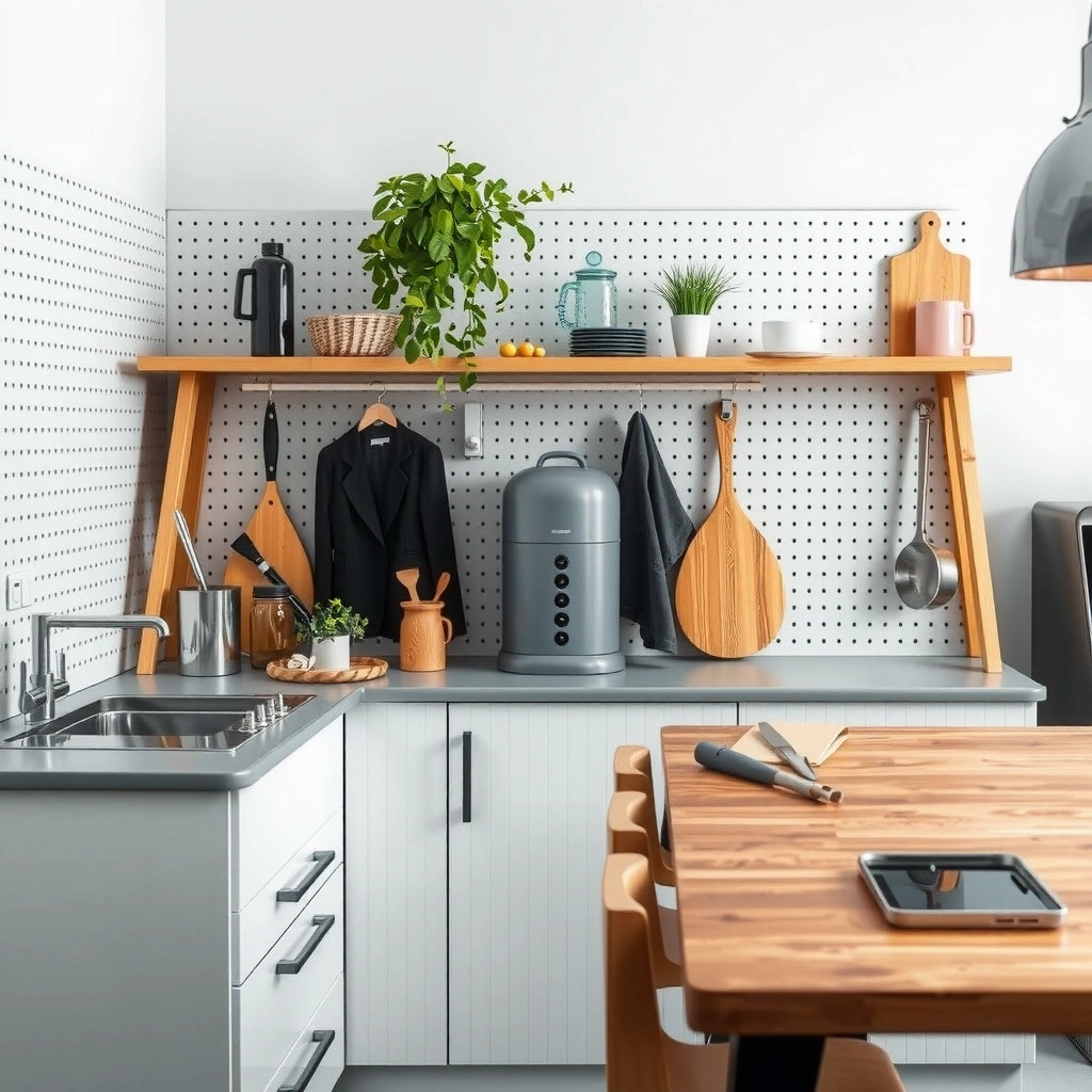 Pegboard Kitchen Layout - Pegboard Kitchen Organization
