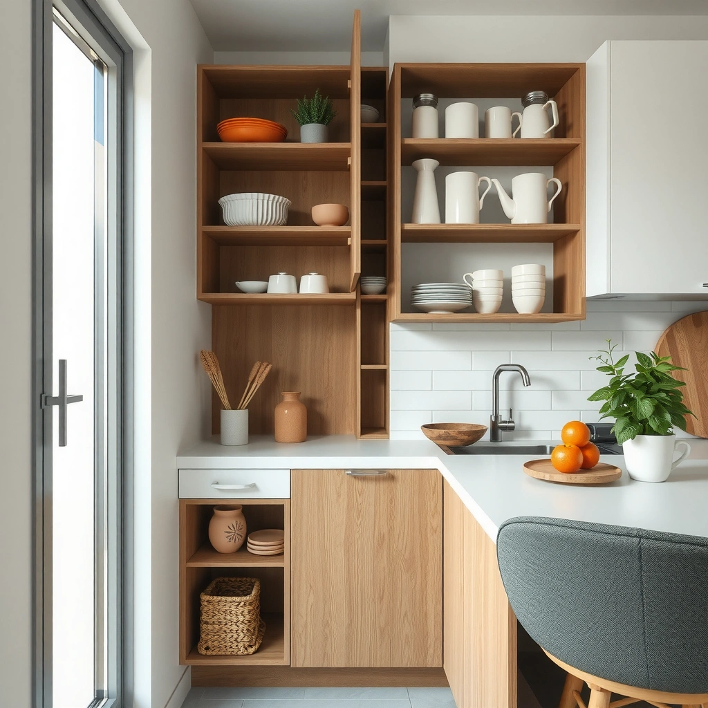 Vertical Storage - Apartment Kitchen Storage Ideas