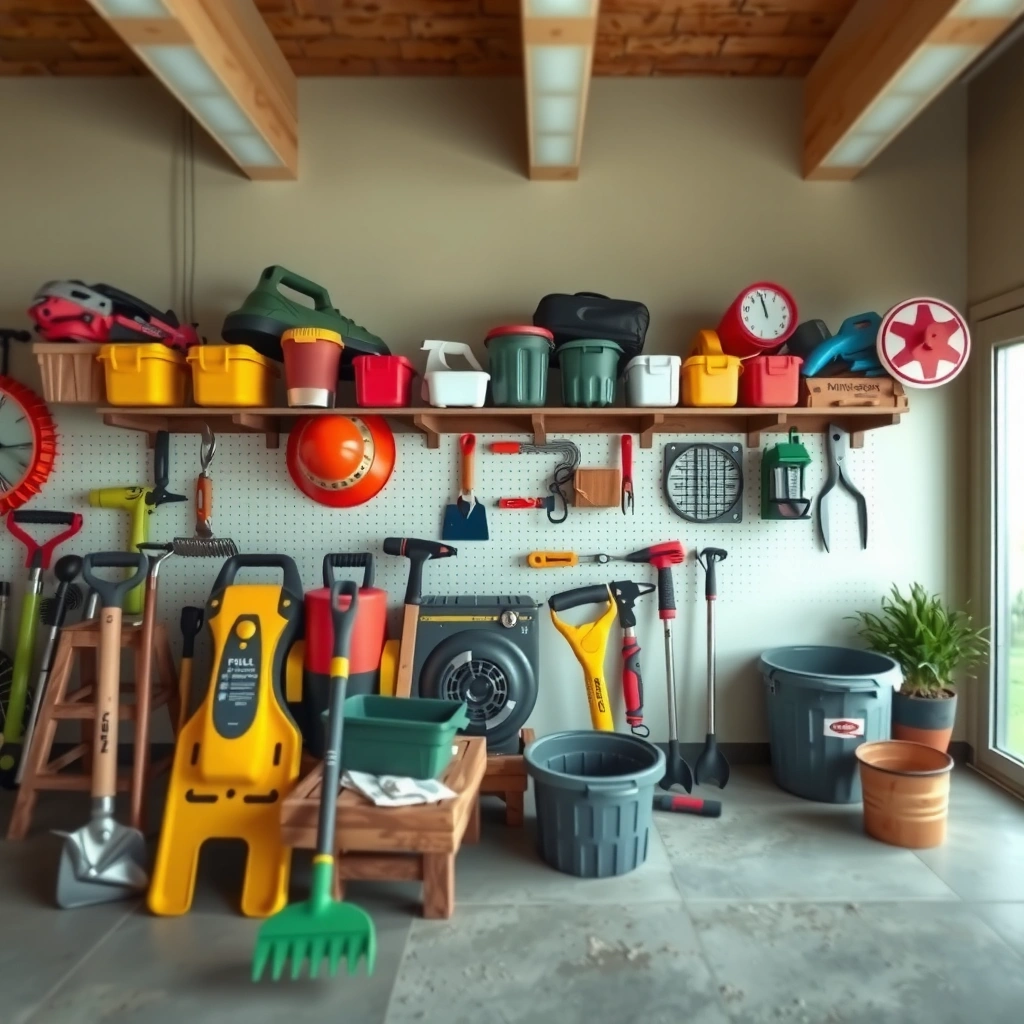Wall-Mounted Storage - Garden Tool Storage Ideas