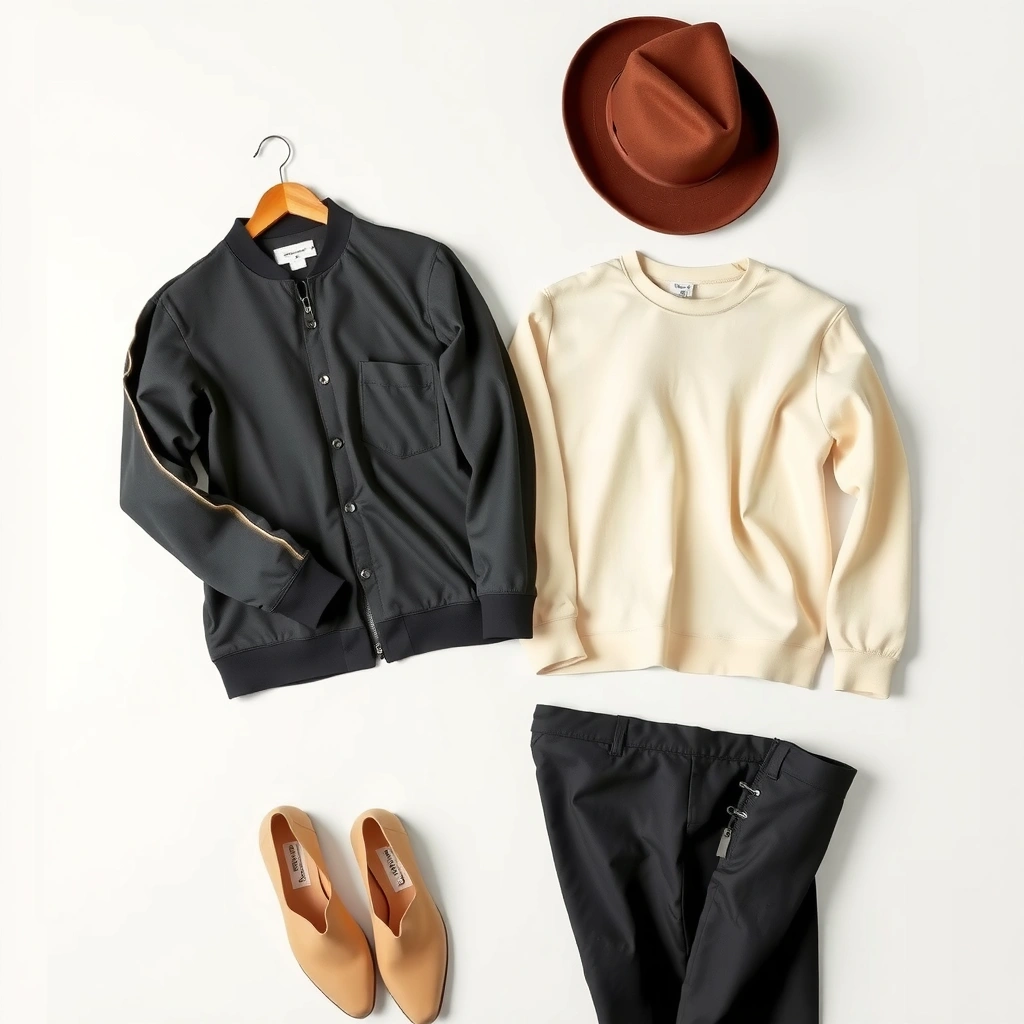 A stylish person selecting timeless clothing items that won't go out of style.