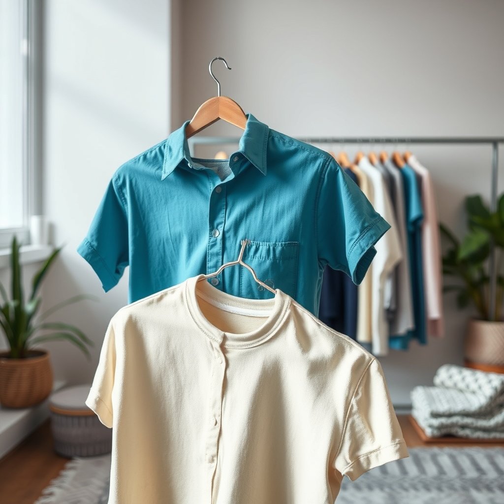 Illustration showing common causes of clothes fading during washing, including detergent and water temperature.
