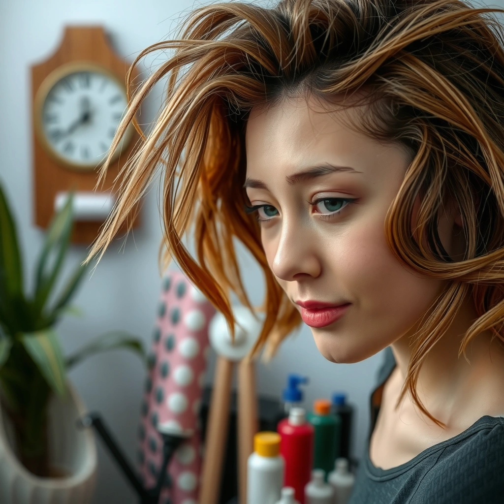 Illustration showing common reasons why hair becomes greasy quickly, including oily scalp and product buildup.