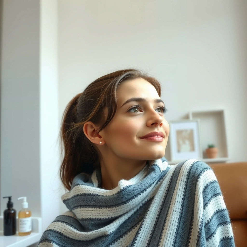 A serene bathroom scene showcasing gentle skincare products for a cleansing routine.