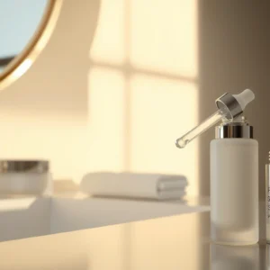 A comparison of expensive skincare products and their results on skin health and beauty.