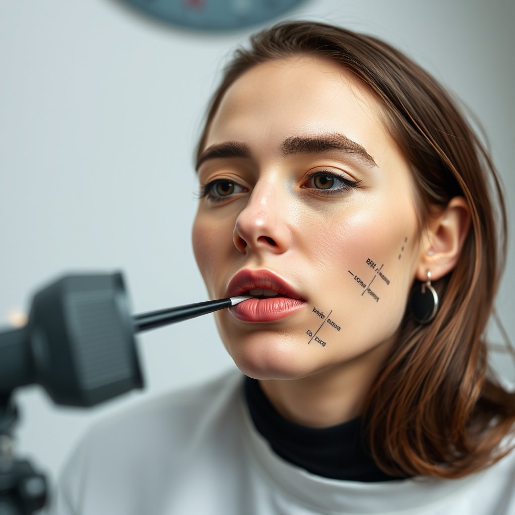Image illustrating chapped lips due to allergies, infections, or skin conditions.