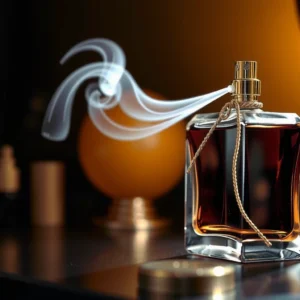 Illustration of perfume bottles with fading scent, exploring common causes and fixes for quick perfume fading.