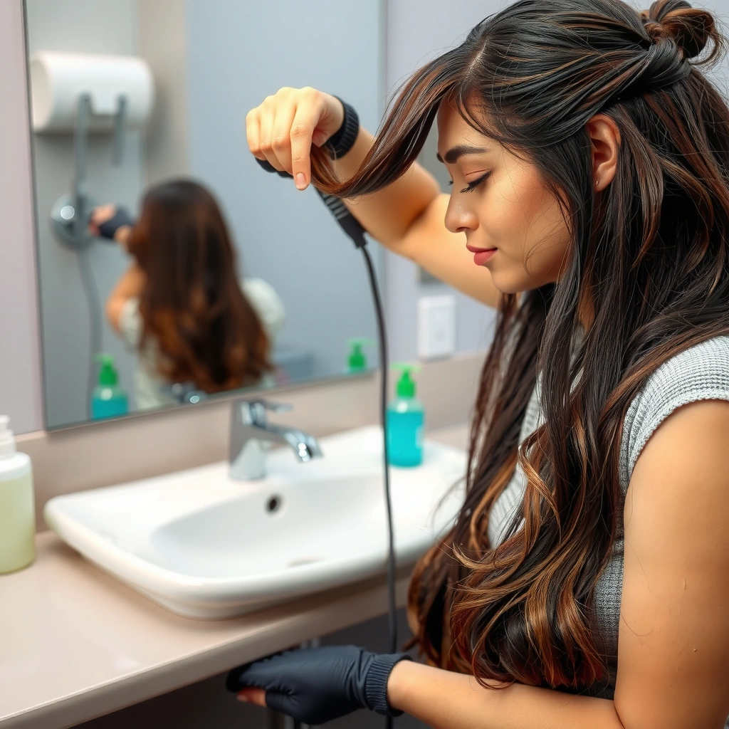Illustration of a hair washing schedule for optimal hair care.