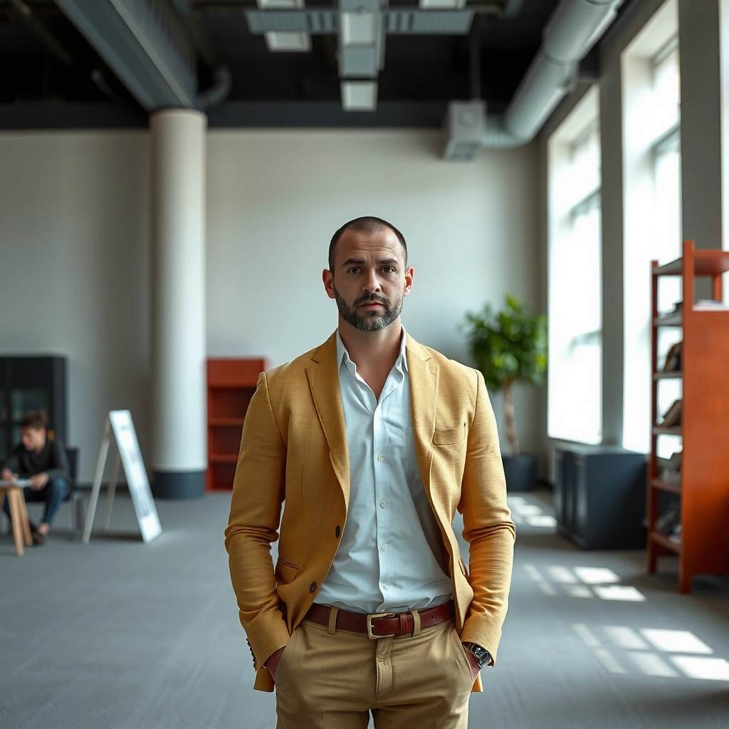 A stylish example of smart casual attire for men, showcasing a blend of formal and casual elements.