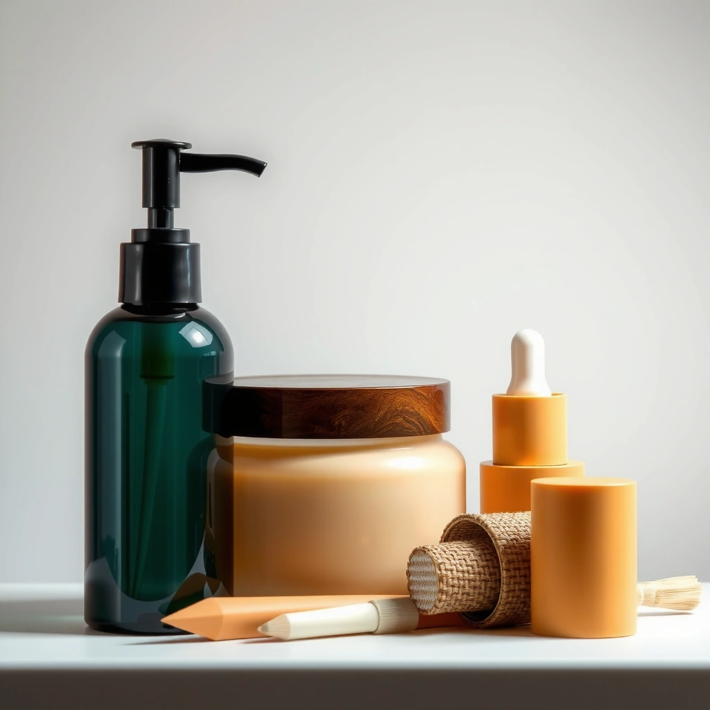 A woman comparing beauty products while shopping on a budget to build her collection.