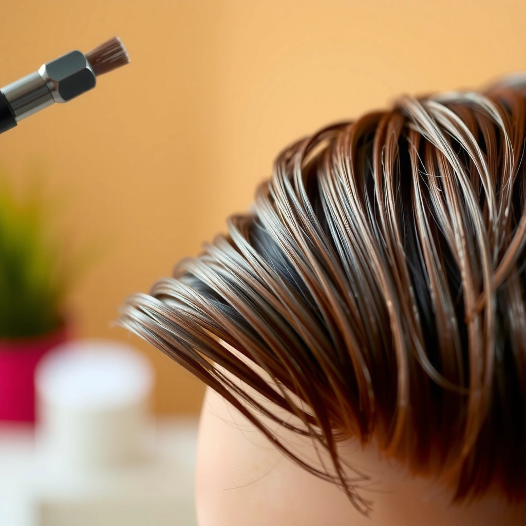 A person applying DIY hair color at home, considering the pros and cons of professional vs. at-home coloring.